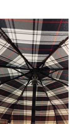 Knirps T200 medium duomatic check black and white